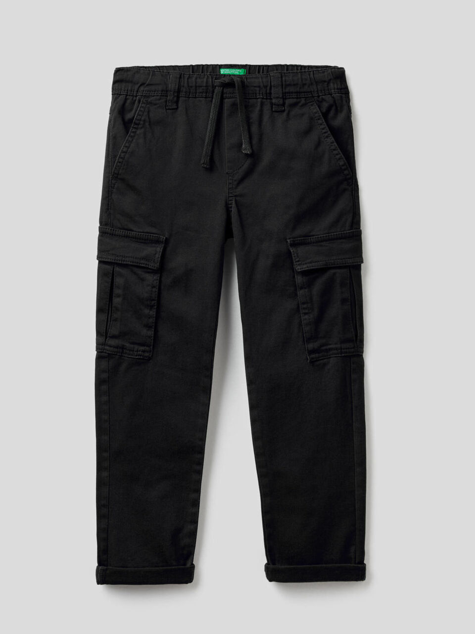 Pantalon cargo en coton stretch image number 1