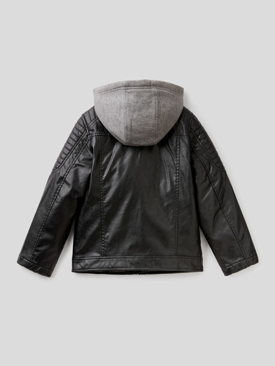 Bikerjacke mit Kapuze aus Sweatstoff image number 2