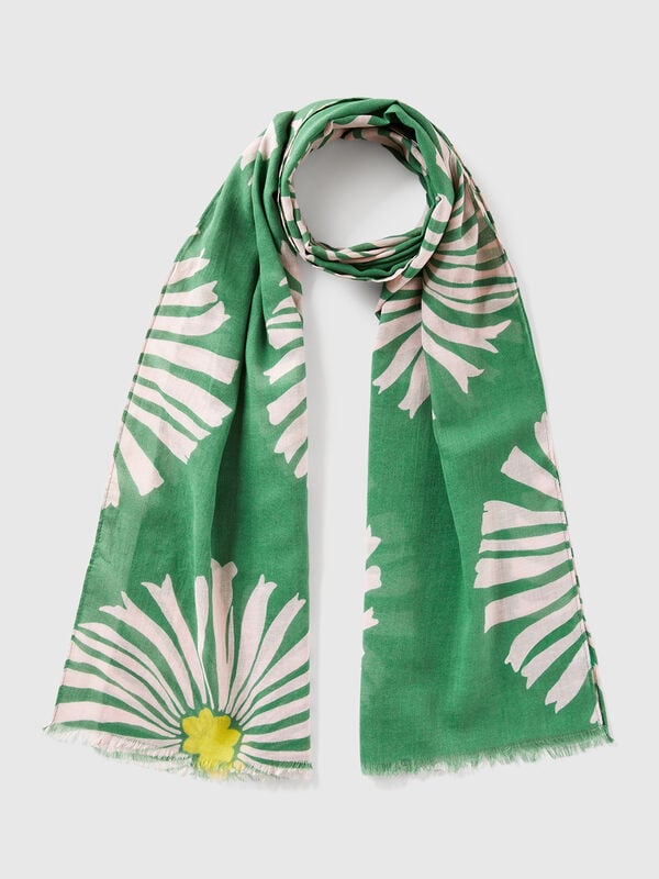 Sciarpa fantasia in misto lino Donna