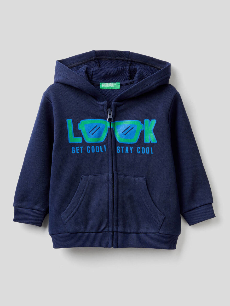Sweatshirt with hood in organic cotton image number 1
