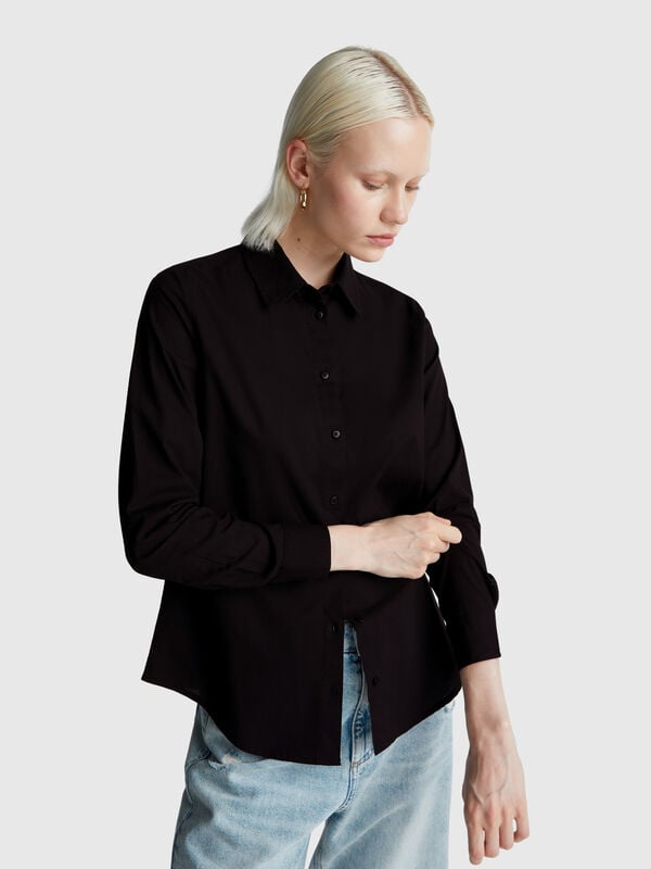 Regular Fit-Hemd aus leichter Baumwolle Damen