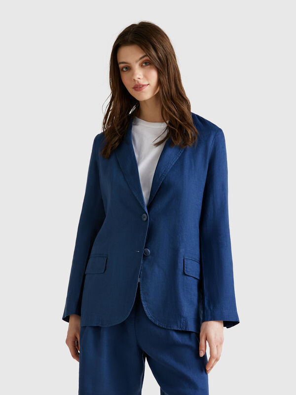 Blazer in puro lino Donna