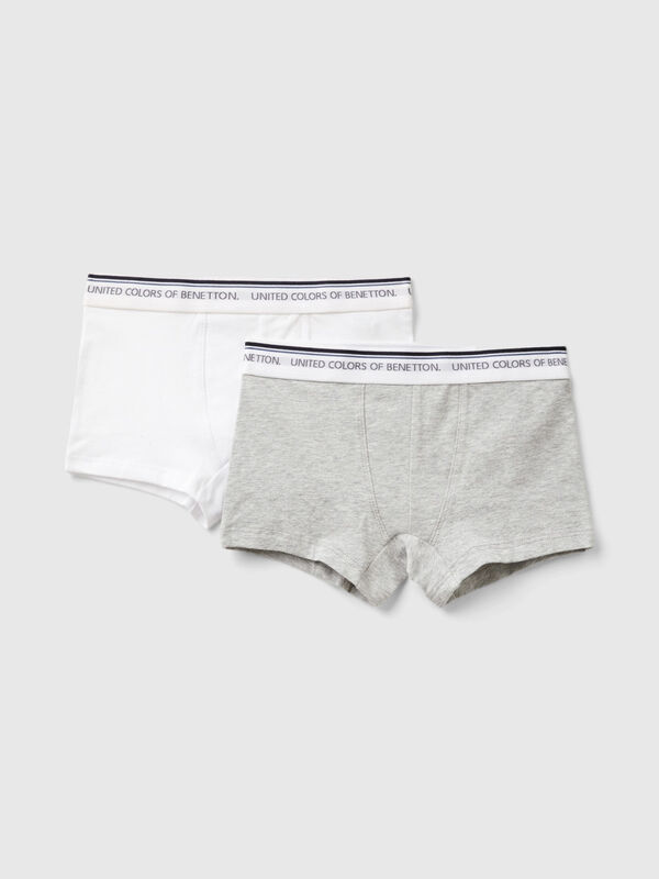 Deux boxers à élastique siglé Garçon