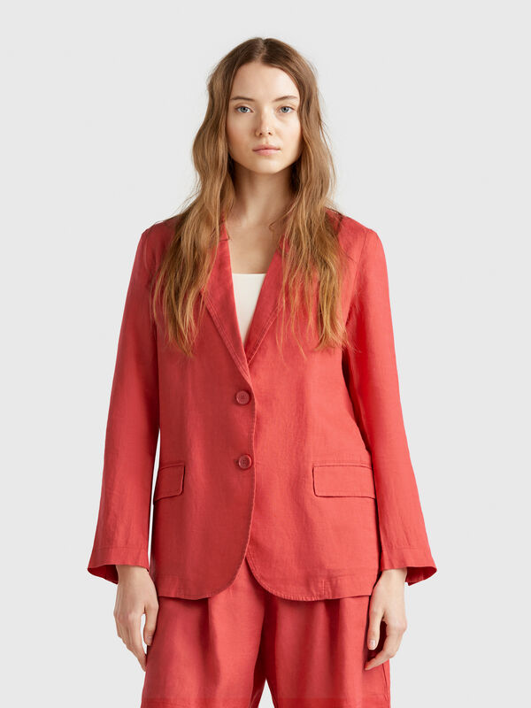Blazer in puro lino Donna
