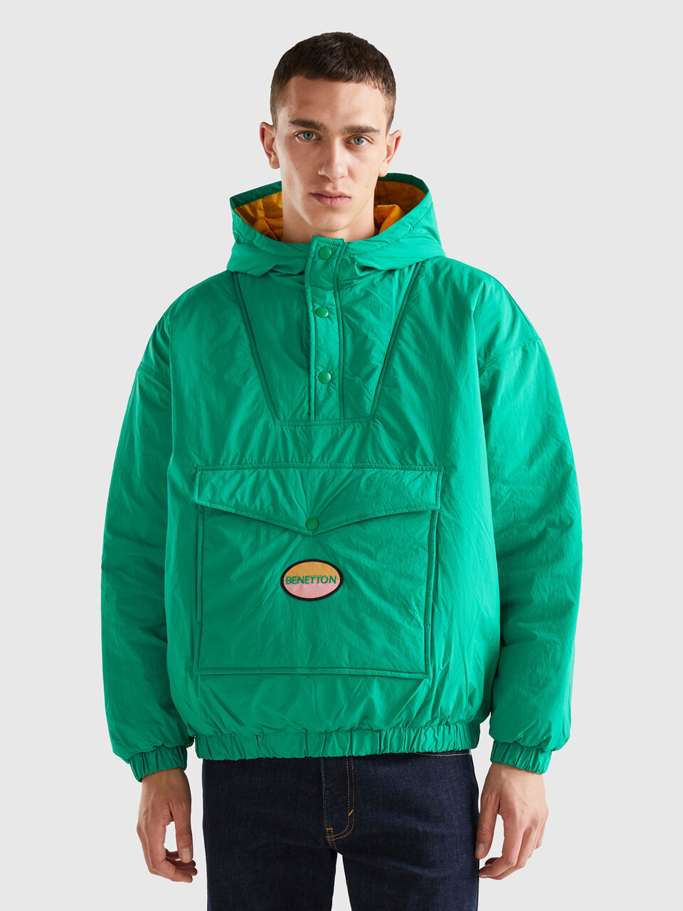 Green jacket with pocket - Green | Benetton