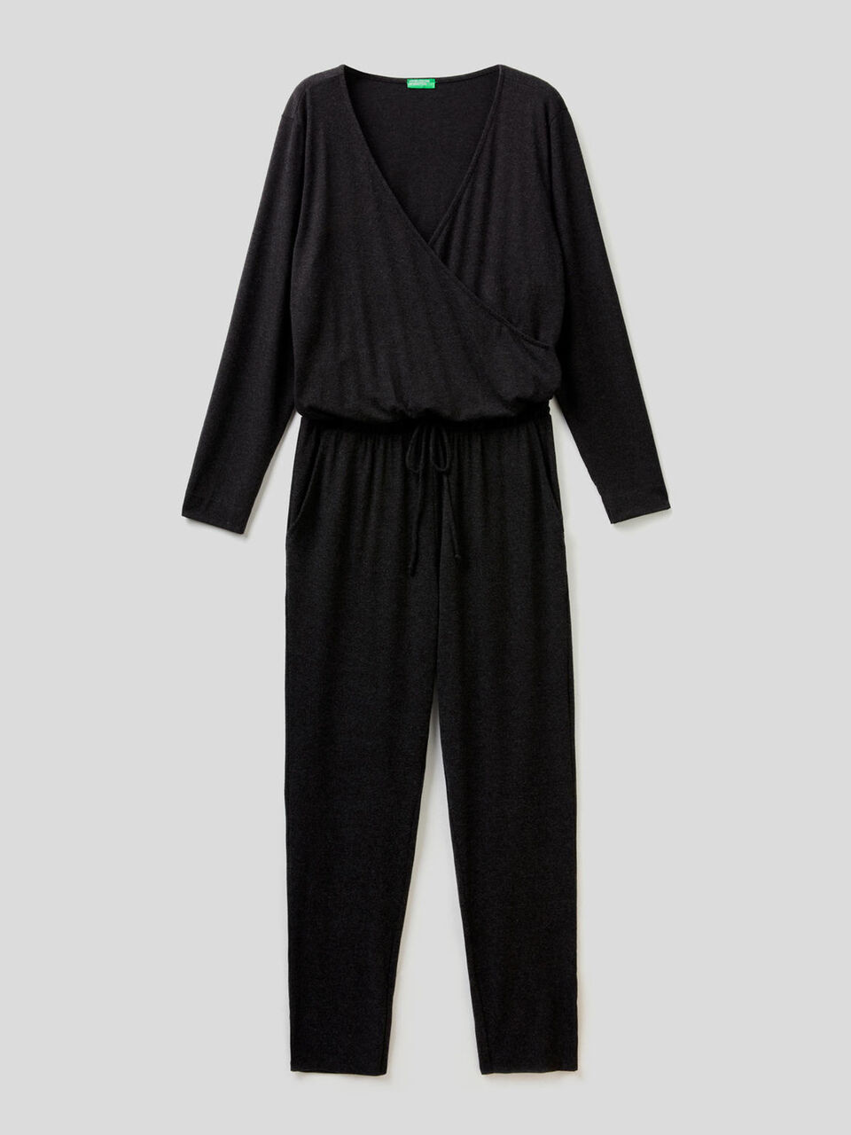 Fließendes Jumpsuit mit V-Ausschnitt image number 1