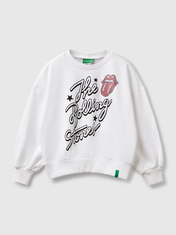 Sweat oversize "The Rolling Stones" avec strass Filles