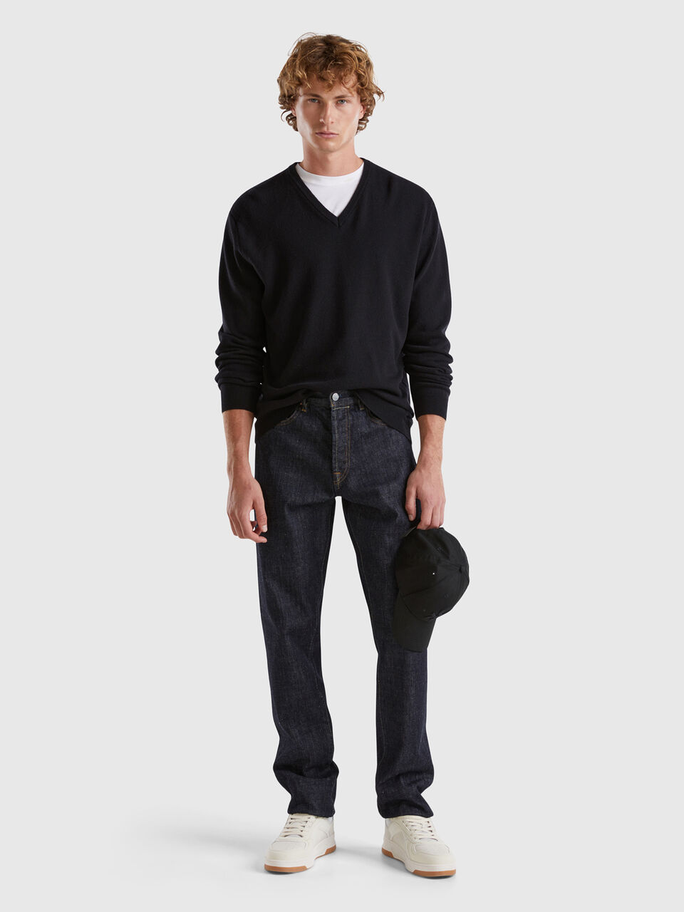 V NECK SWEATER L/S Homme image number null