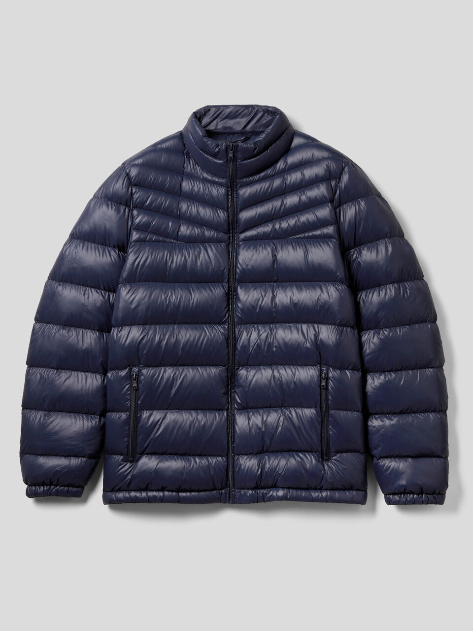 Midweight padded jacket in shiny fabric image number 1