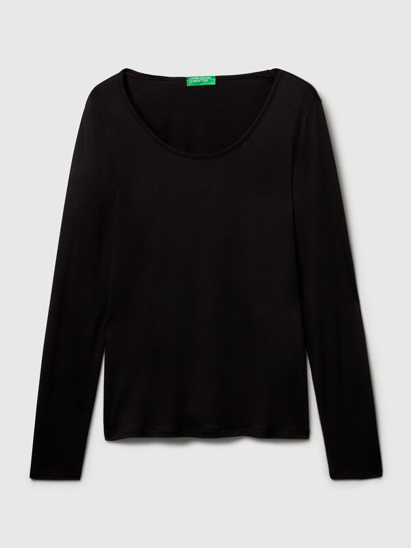 Maglietta slim fit in viscosa stretch Donna