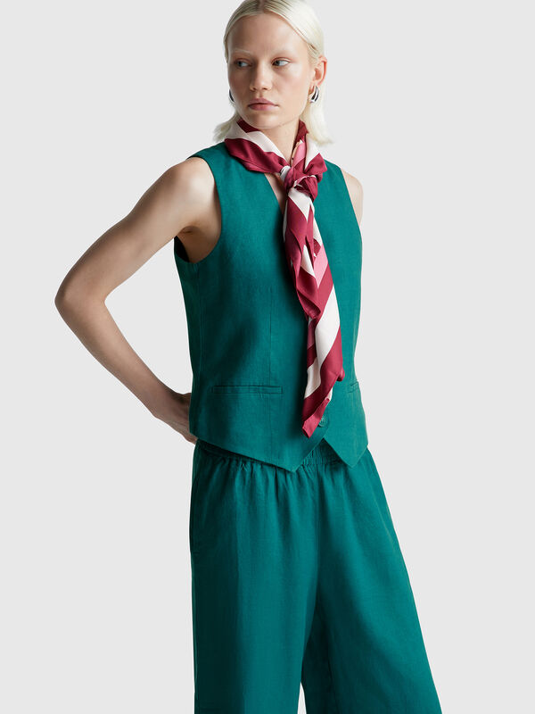 Gilet in puro lino Donna