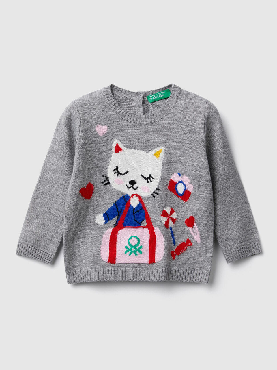 Maglia con intarsio e taschina image number 1