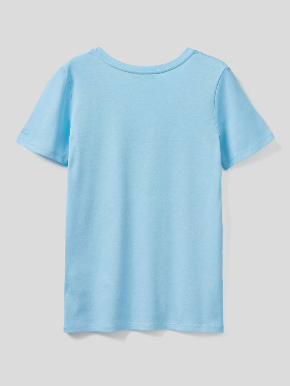 T-shirt in puro cotone con scollo a V image number 2