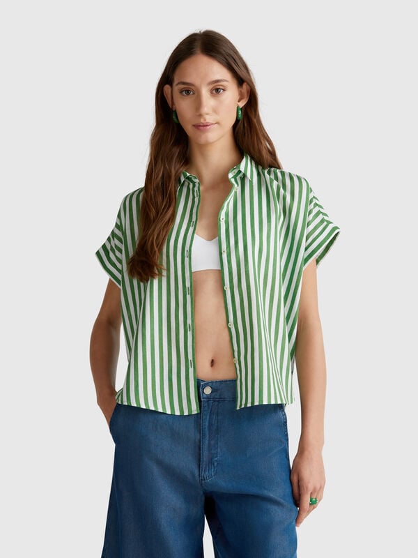 Gestreiftes Hemd mit bequemer Passform Damen