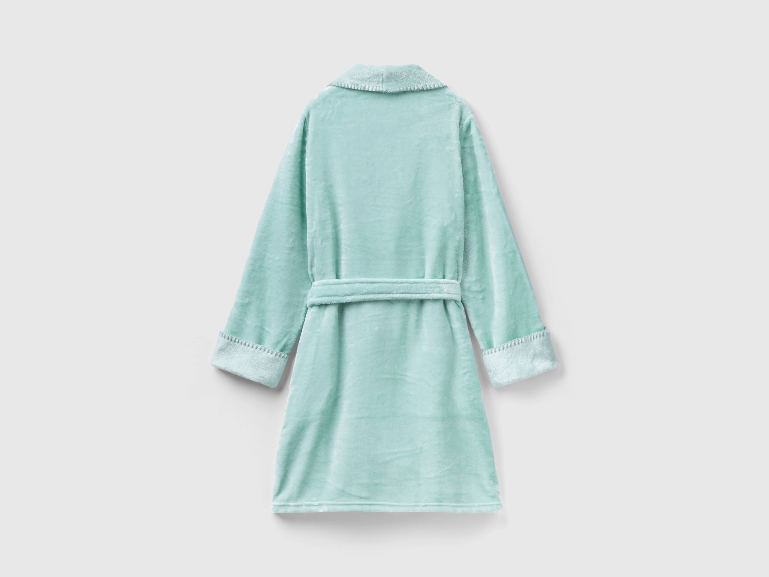 Vestaglia in pelliccia sintetica Verde Acqua Benetton