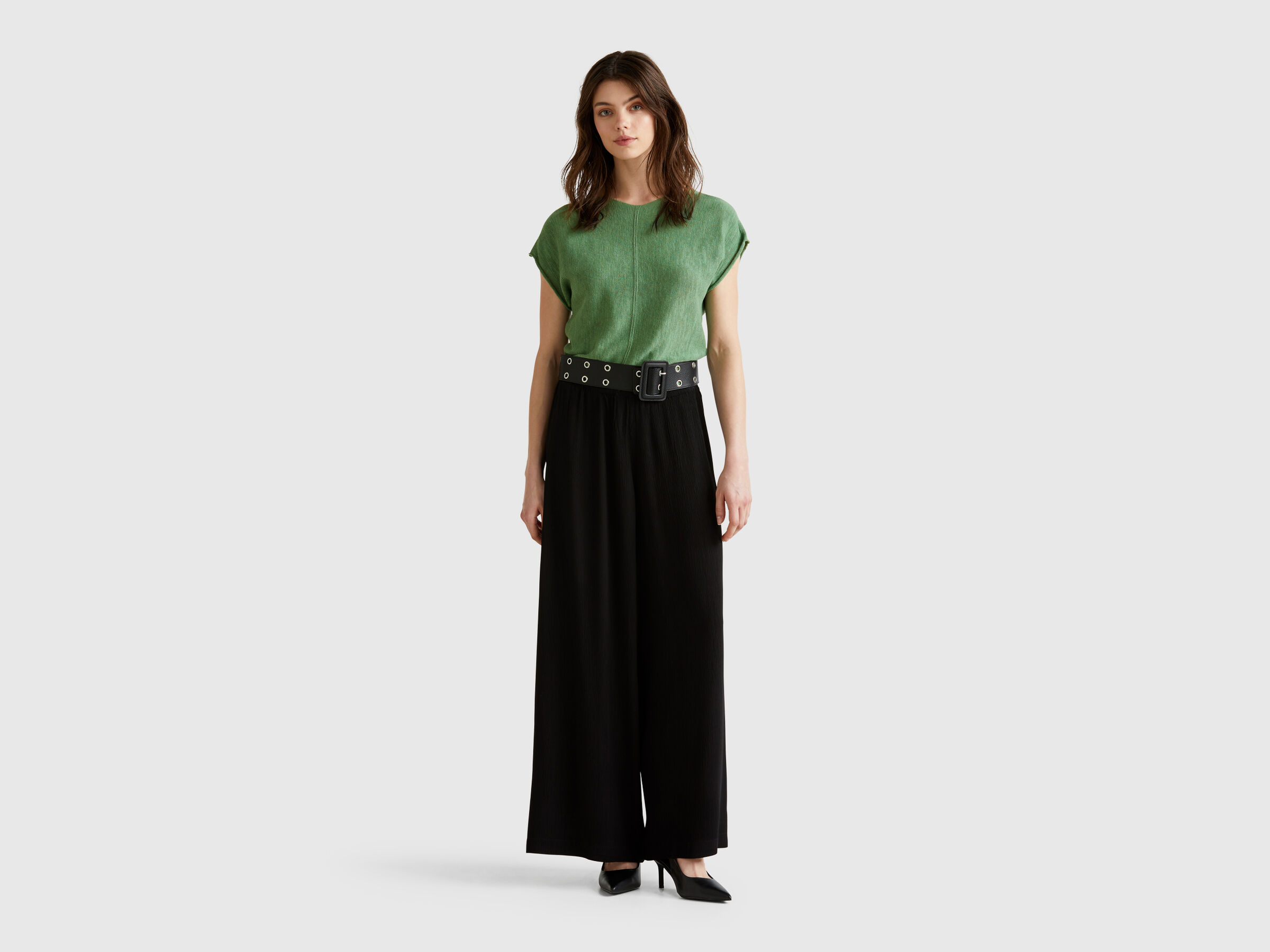 MAGLIA SCOLLO V S/M Donna image number 2