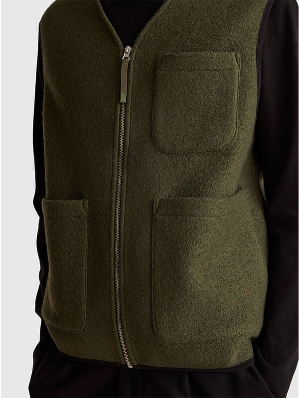 Gilet in misto lana Uomo