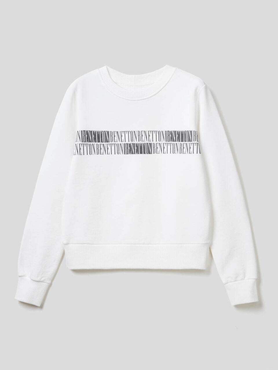 100% cotton sweatshirt with logo print image number null