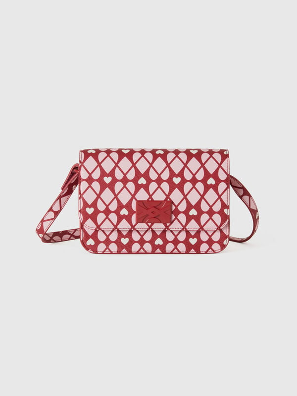 Be Bag rossa con stampa cuori Bambina