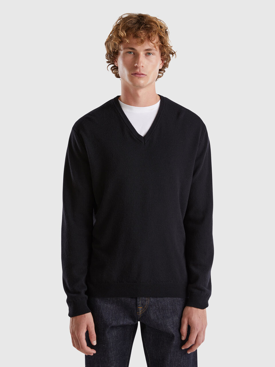 V NECK SWEATER L/S Homme image number null