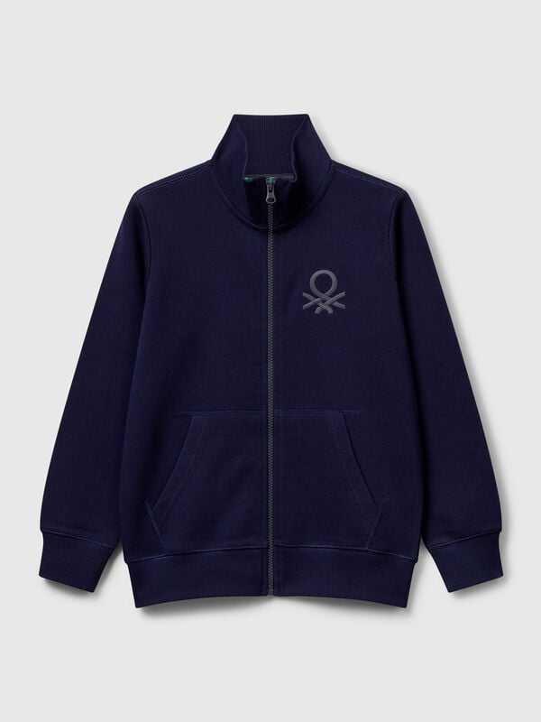 Pure cotton sweatshirt with zipper Junior Boy
