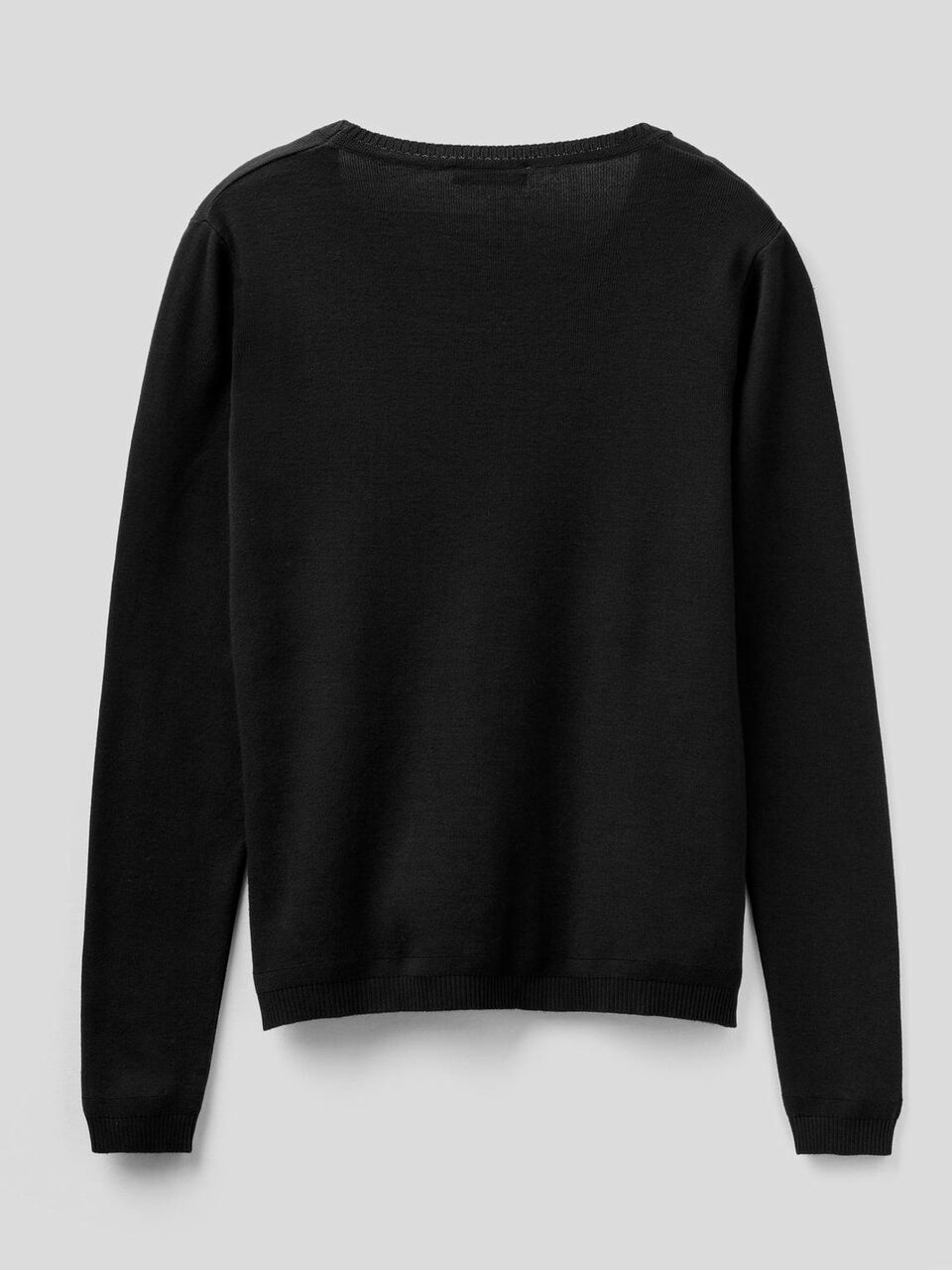 Pull col rond en pur coton image number 2