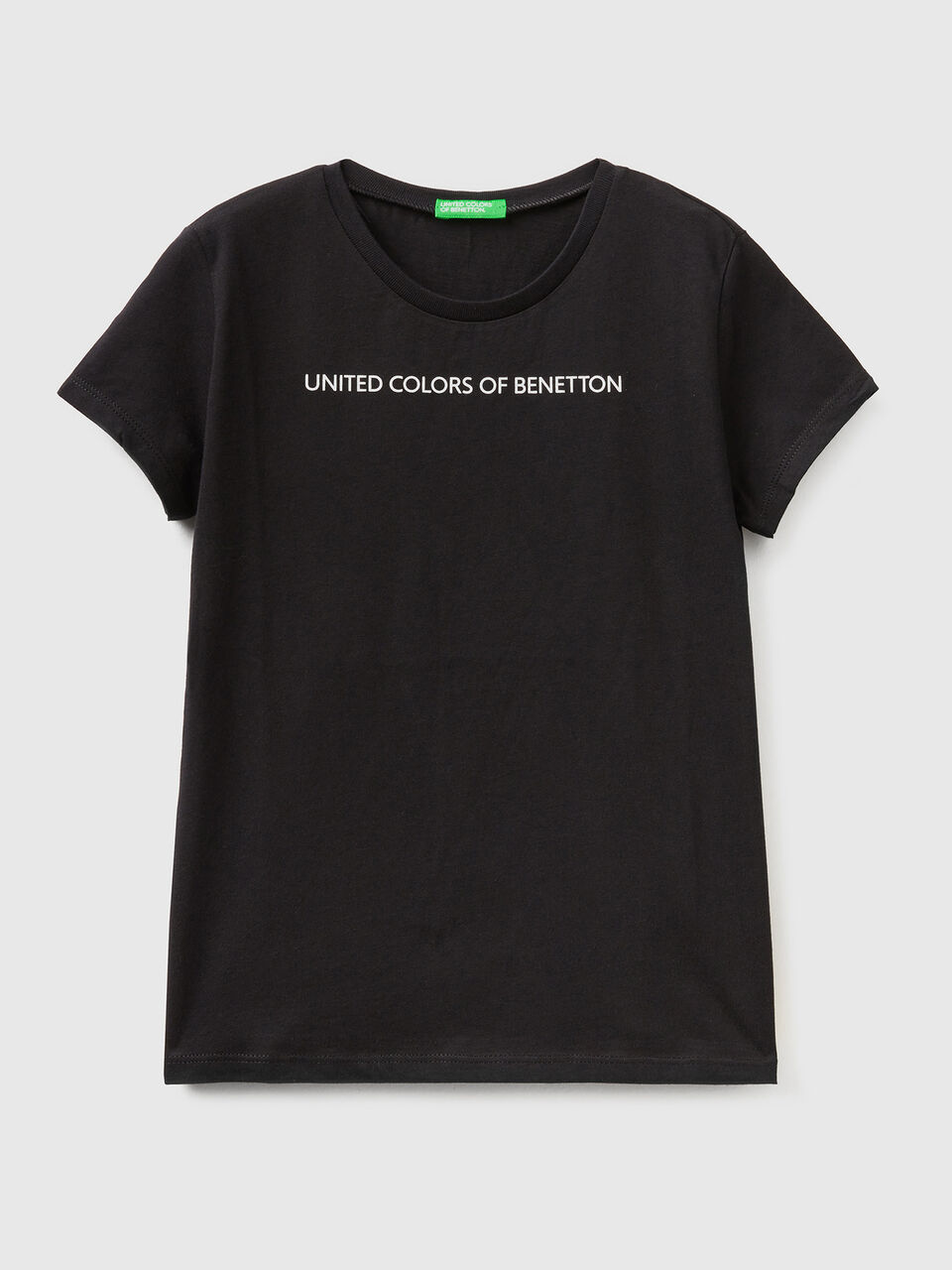 Shirt aus 100% Baumwolle | Benetton - Schwarz Logo mit