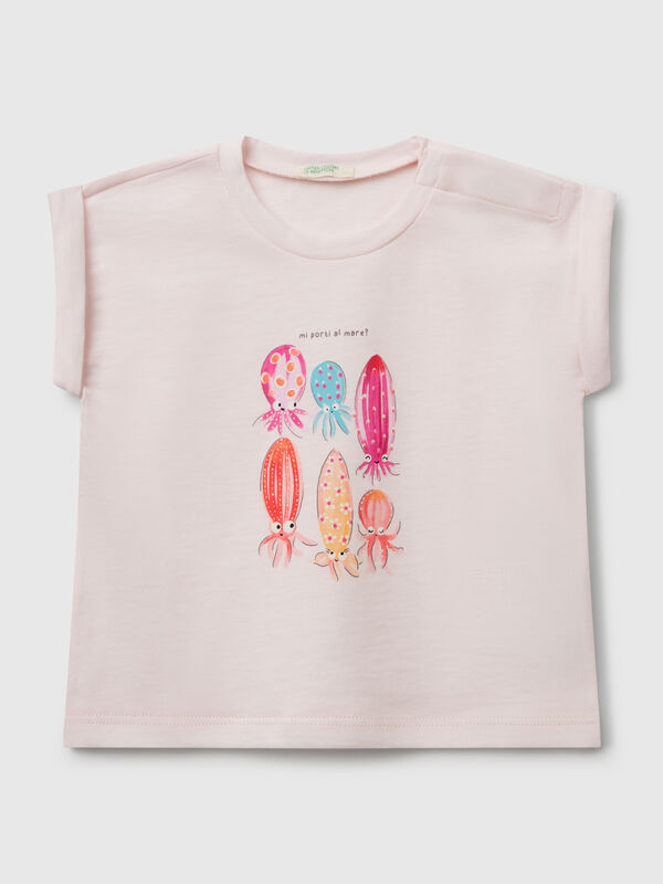 T-shirt a manica corta con stampa Baby