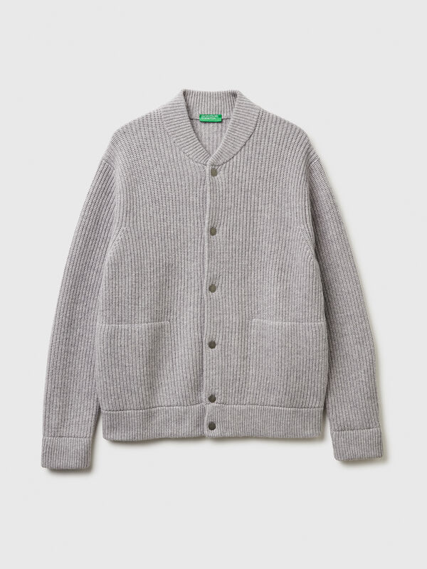 Cardigan in misto lana Uomo