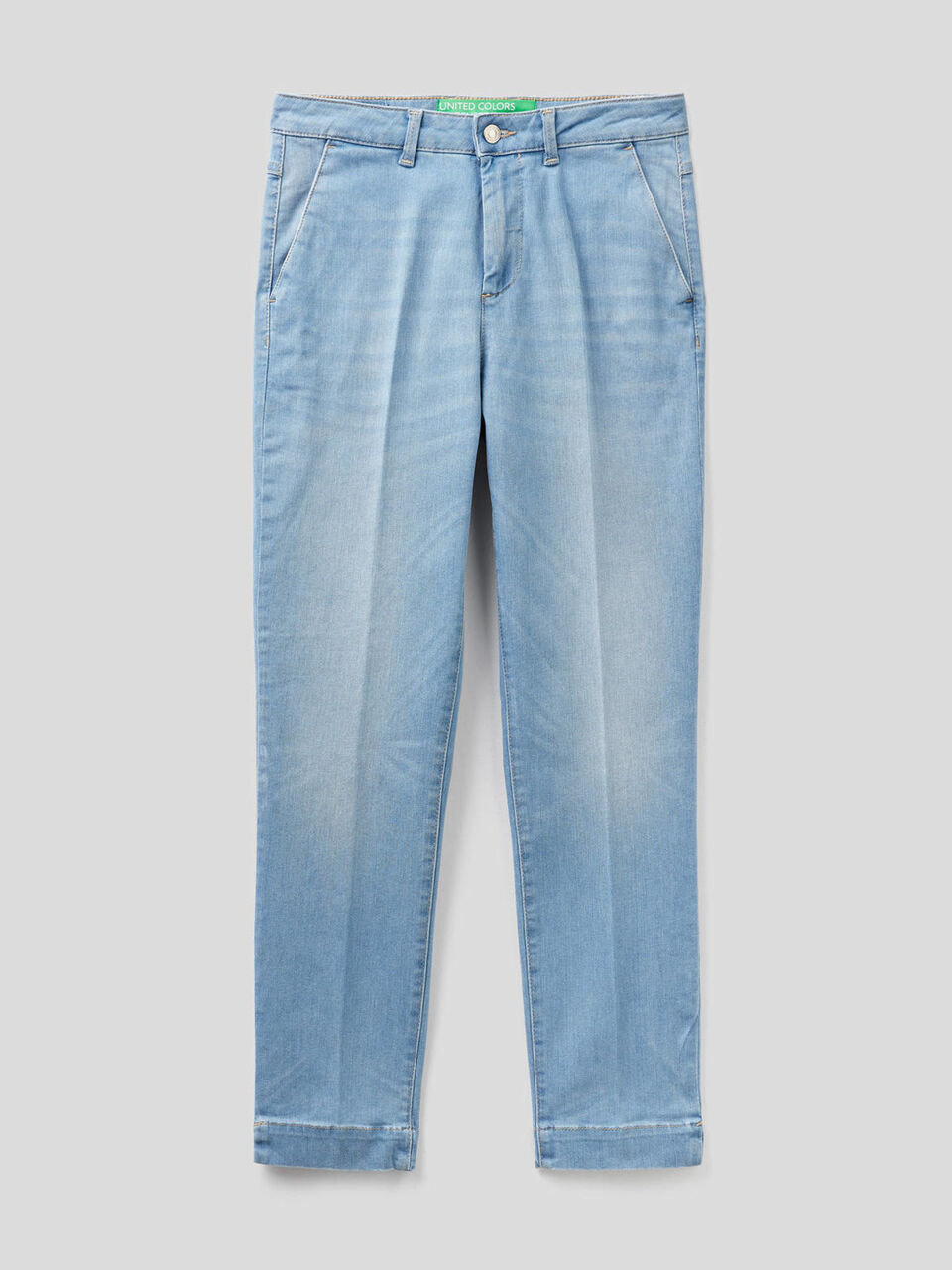 Slim fit denim chinos image number 1