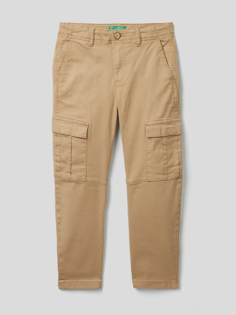 Pantalon cargo en coton stretch image number 1