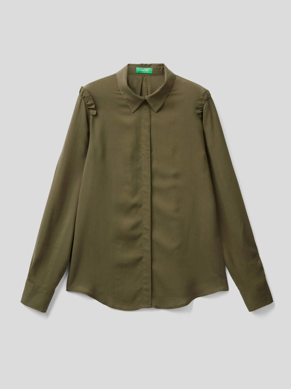 Flowy shirt with rouches image number 1