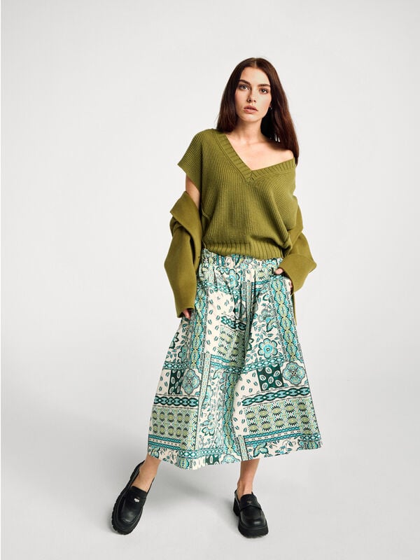 Pencil skirt with bandana print Women