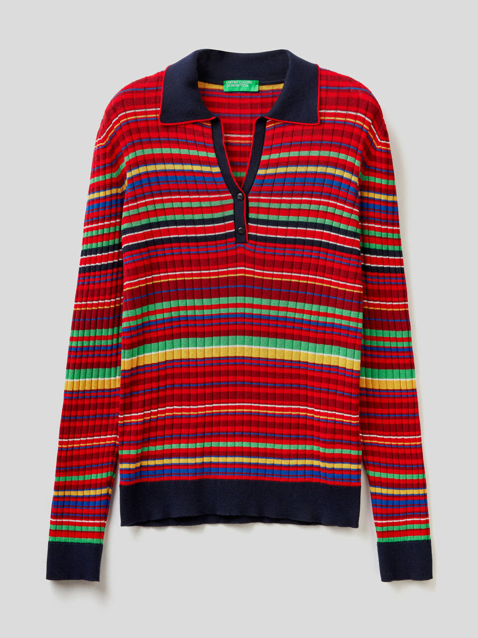 Polo multicolor in 100% cotone tricot image number 1