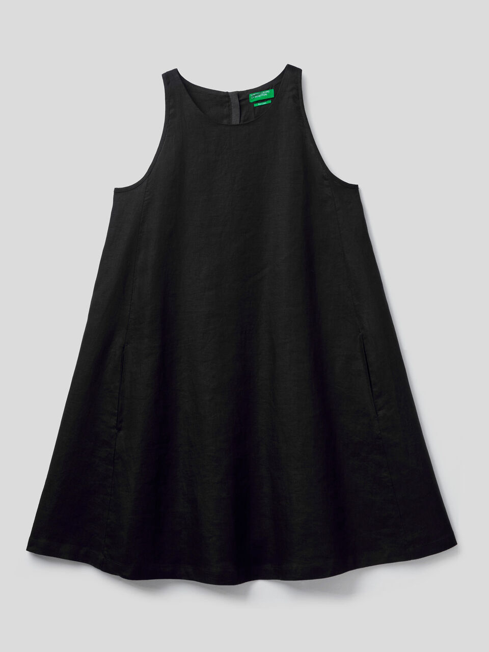 Sleeveless 100% linen dress image number 1