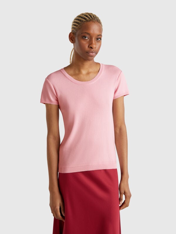 Maglia a manica corta in 100% cotone Donna