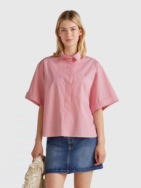 Striped boxy fit shirt Women