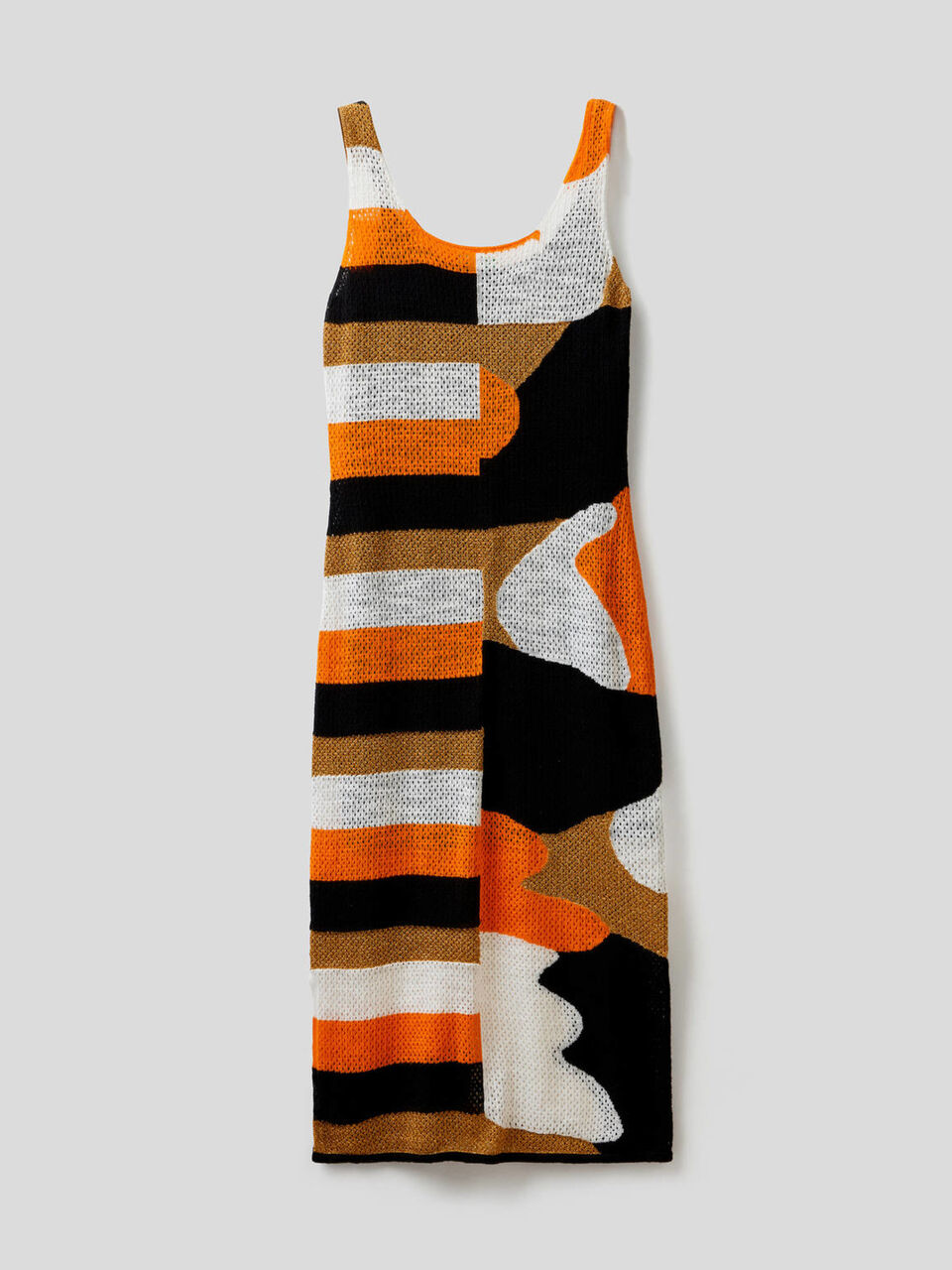 Kleid in bunten Farben mit Lochmuster image number 1