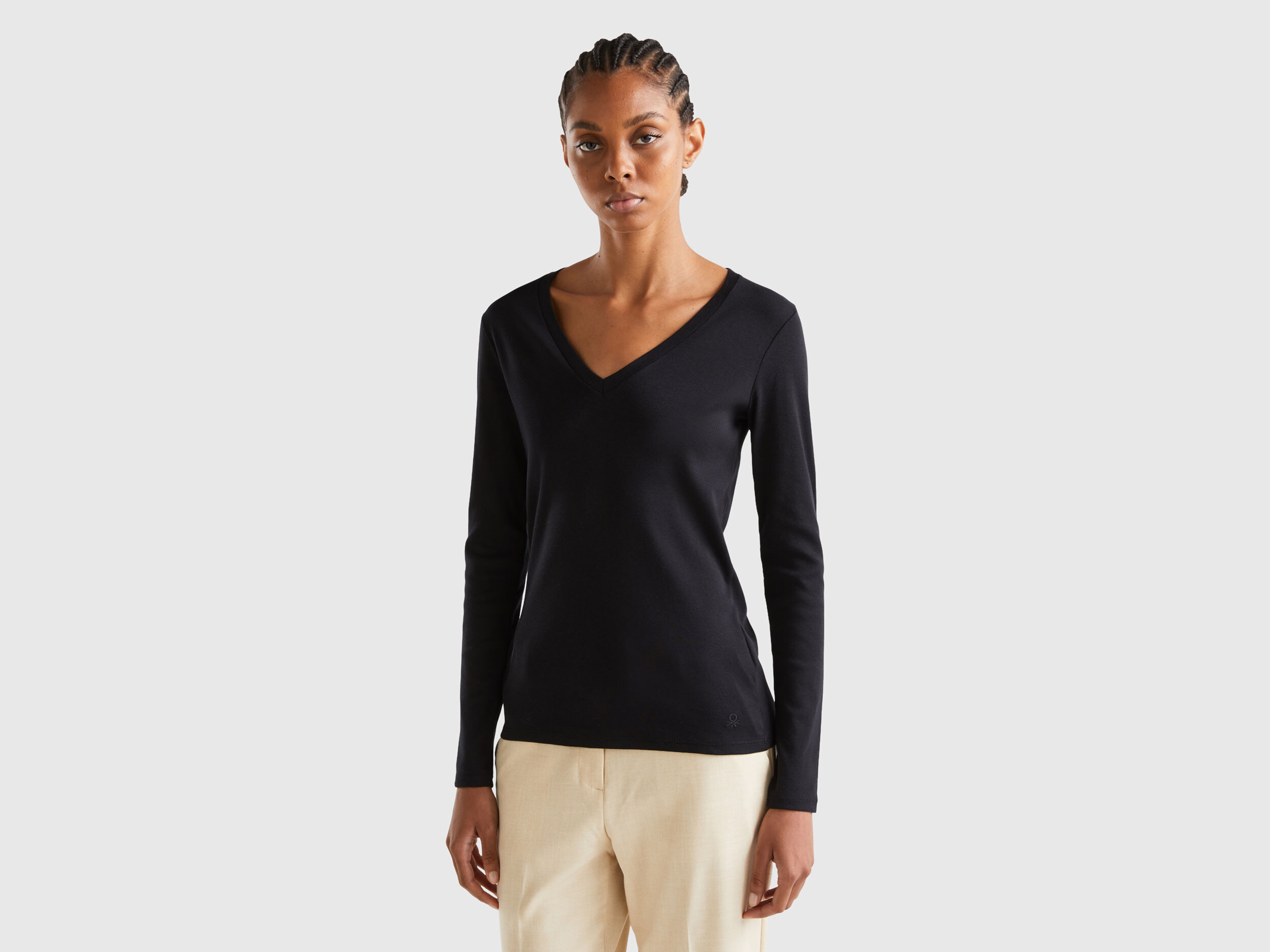 T shirt manica lunga benetton hot sale