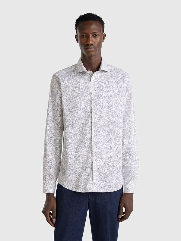 Chemise slim à motifs Homme