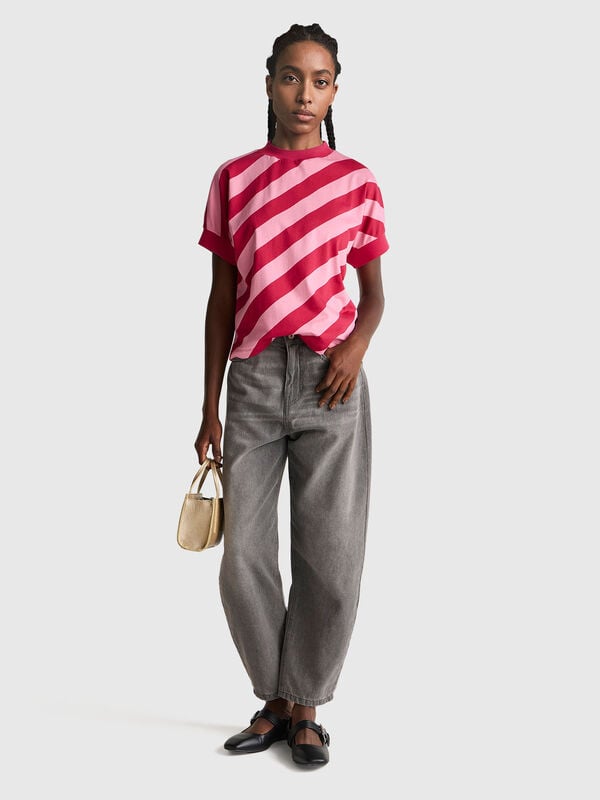 T-shirt &agrave; rayures r&eacute;gimentaires Femme