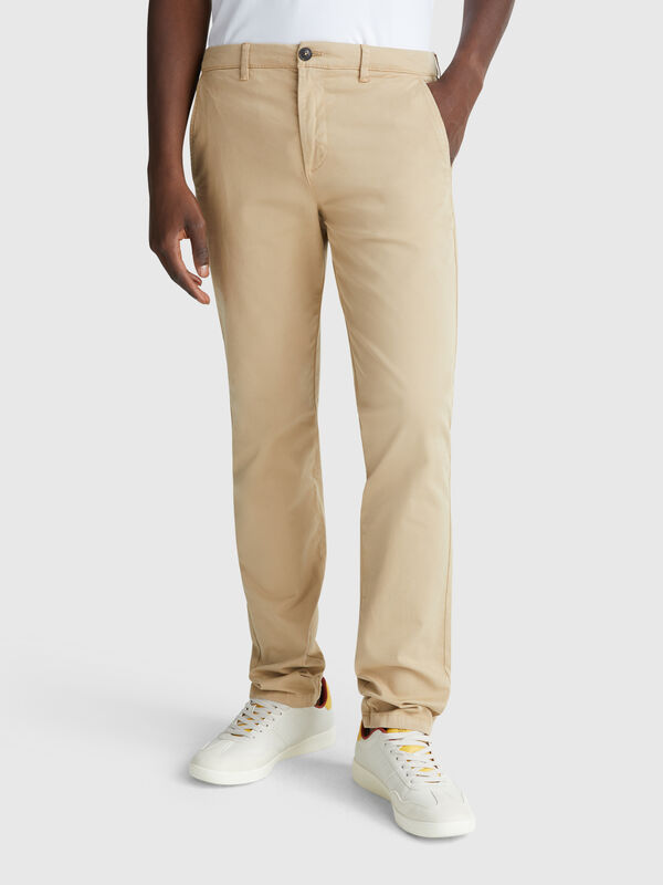Chino slim fit in cotone Uomo