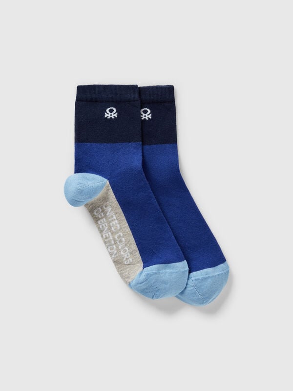 Farbblocksocken
