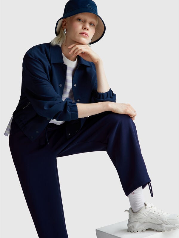 Pantaloni con elastico e coulisse Donna