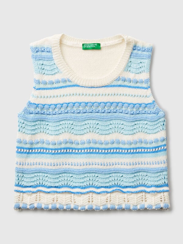 Top in maglia lavorato Bambina