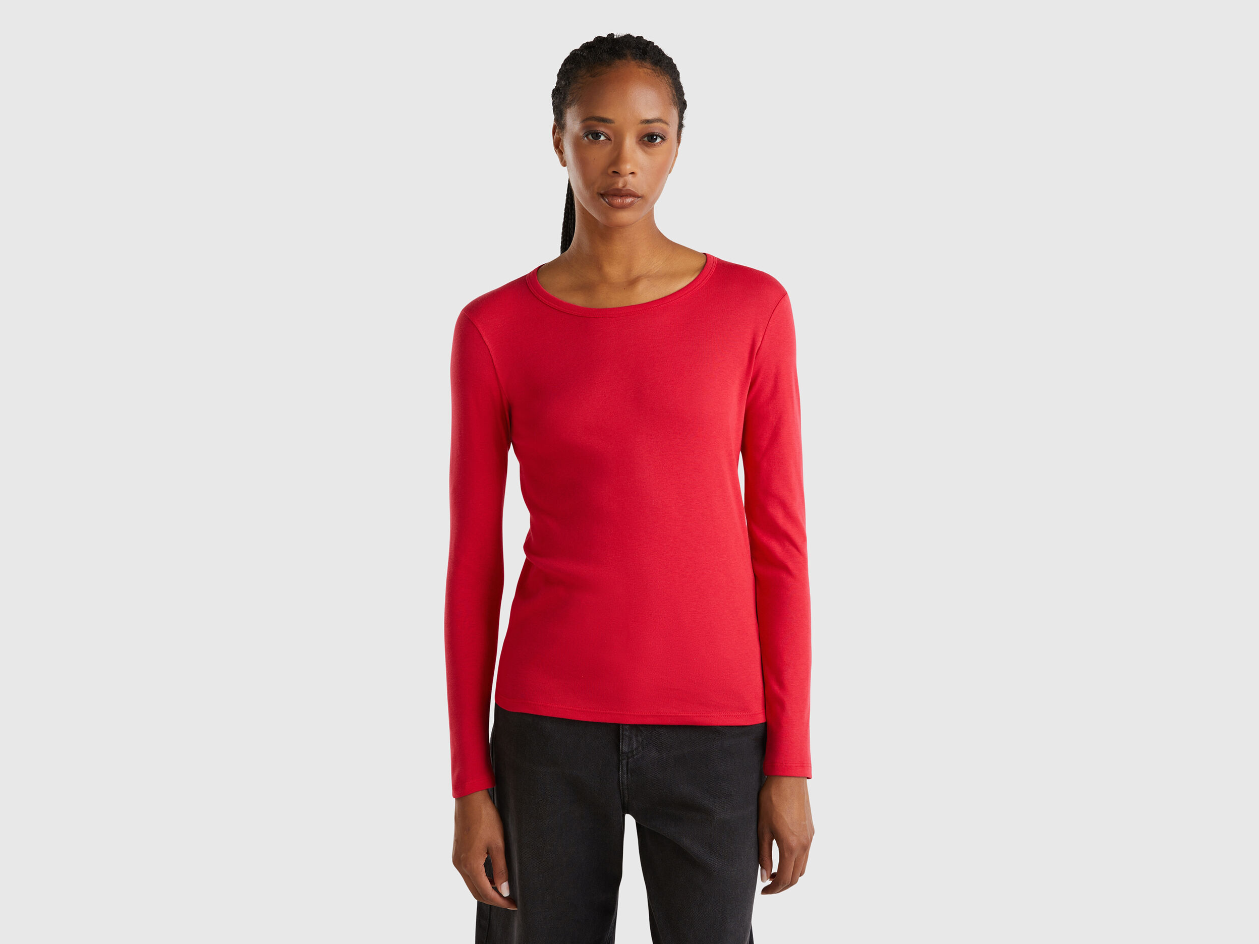 Benetton maglie cotone manica lunga discount