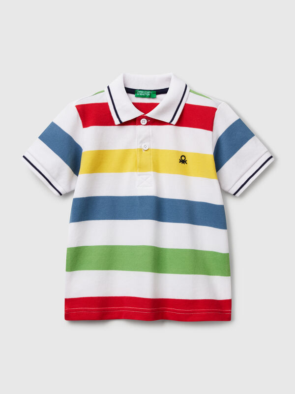 Gestreiftes Kurzarm-Poloshirt Jungen