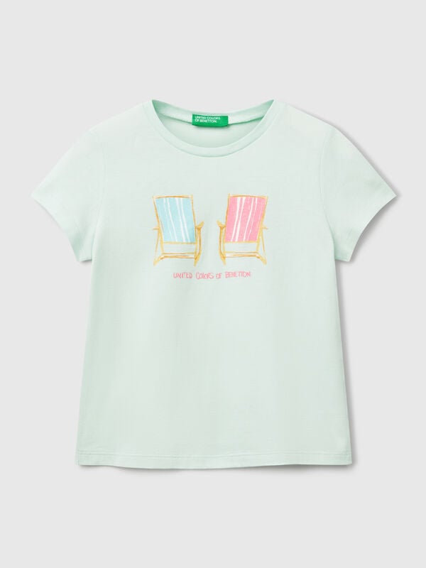 Regular fit t-shirt with glitter Junior Girl
