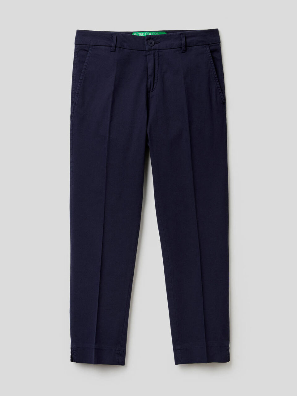 Cropped chinos in stretch cotton image number 1