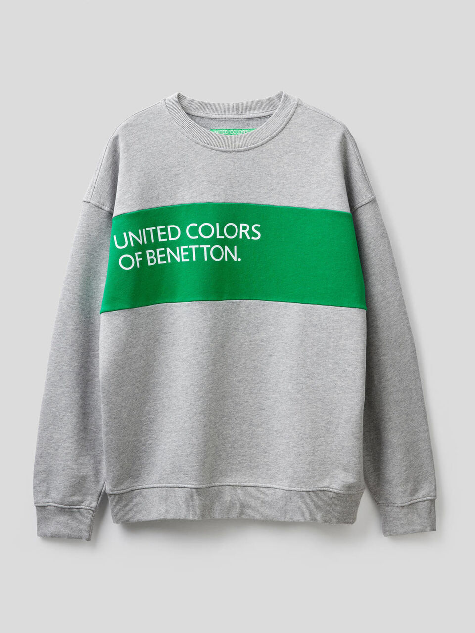 Sweatshirt in cotton with clashing band image number null
